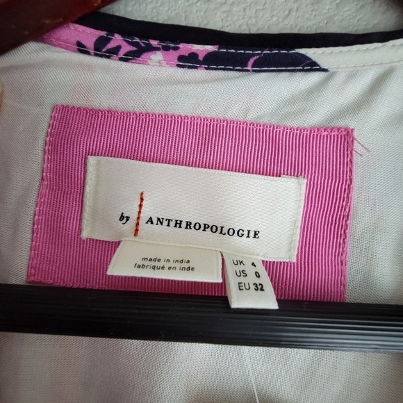 By Anthropologie Ruffled Patchwork Midi Dress size 0 NWT - Picture 7 of 10